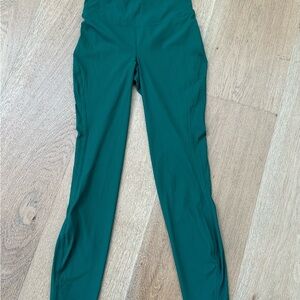 Lululemon Athletica ribbed running Emerald Leggings, size 4